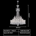 Extra Large French-style Romantic Flower Branch Art Crystal Chandelier Multi-layers Chrome Crystal Light for Big Foyer/Staircase/Hallway ,shining, delicate,noble,D39.4