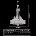 Extra Large French-style Romantic Flower Branch Art Crystal Chandelier Multi-layers Chrome Crystal Light for Big Foyer/Staircase/Hallway ,shining, delicate,noble,D39.4