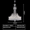 Extra Large French-style Romantic Flower Branch Art Crystal Chandelier Multi-layers Chrome Crystal Light for Big Foyer/Staircase/Hallway ,shining, delicate,noble,dimension,D39.4