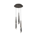 Solitude Round LED Multi Chandelier in Antique Nickel (3-Light).