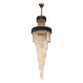 Extra Large Vertical Long Crystal Foyer Hallway Chandelier