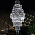 Stylish Foyer Hall Long Crystal Chandelier Large Staircase/ Entryway Decoration Ceiling Light Fixture