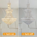 BEIRIO Chrome 24-Light Crystal Chandelier for High Ceilings