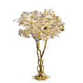 Luxury Creative White Ceramic Ginkgo Biloba Copper Branch Art Design Floor Lamps for Living Room/Bedroom/Dressing Room
