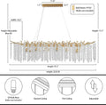 YUYI Gold Tree Branch Crystal Chandelier 47.2