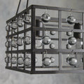 La Cage Rectangular Chandelier 7 Light-Fanci Lamps