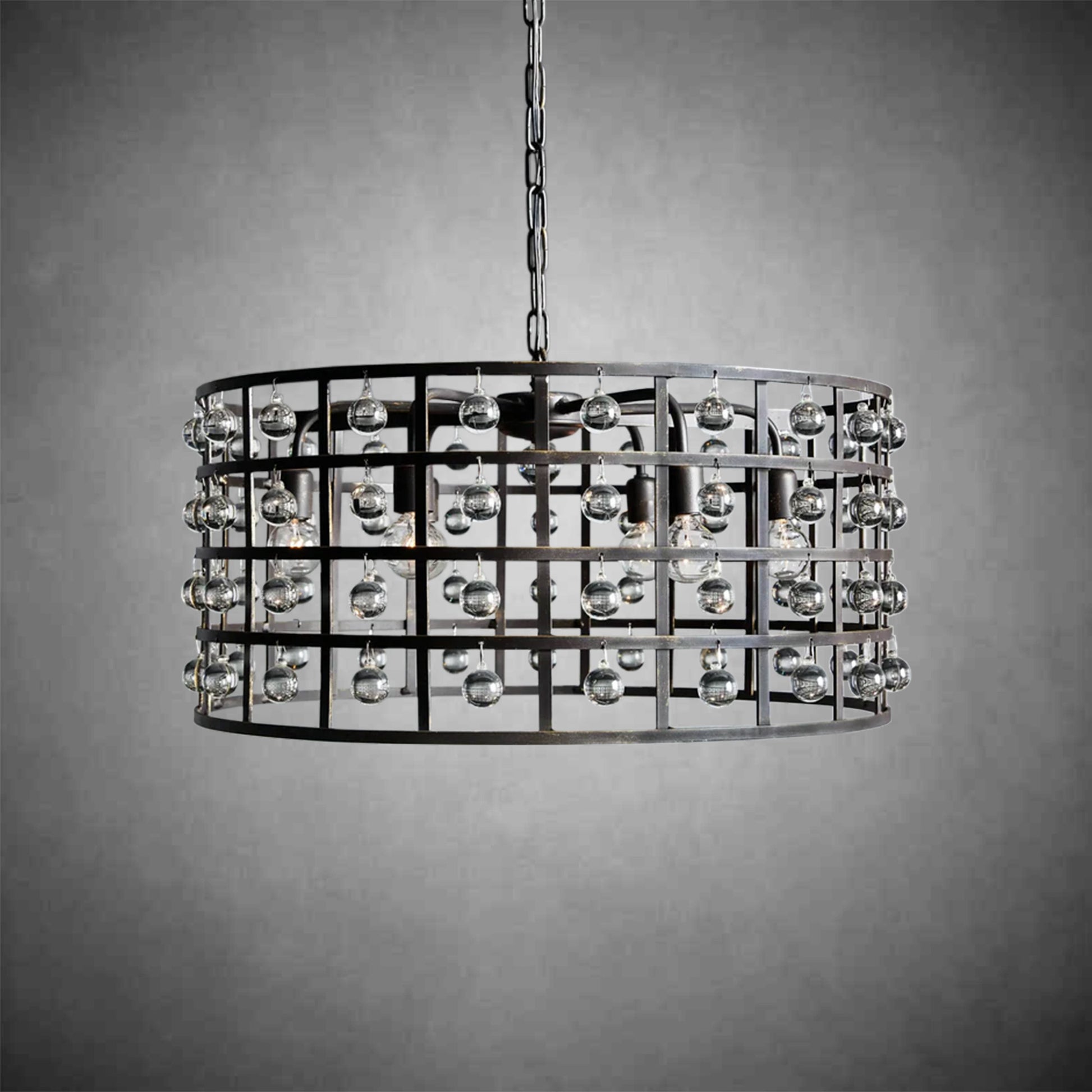 La Cage Round Chandelier 6/8/12 Light-Fanci Lamps