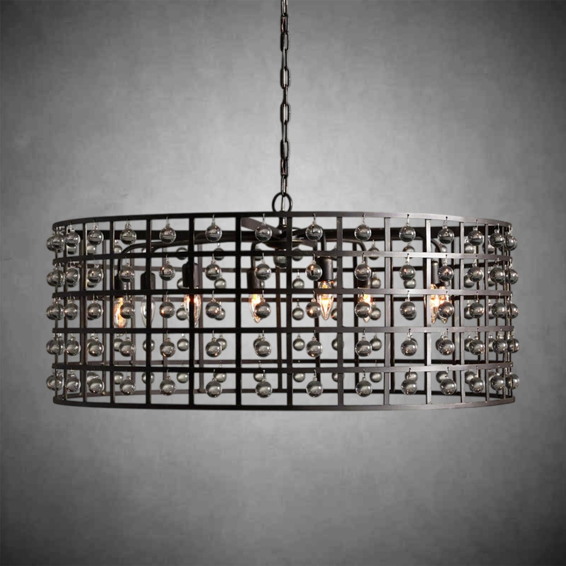 La Cage Round Chandelier 6/8/12 Light-Fanci Lamps