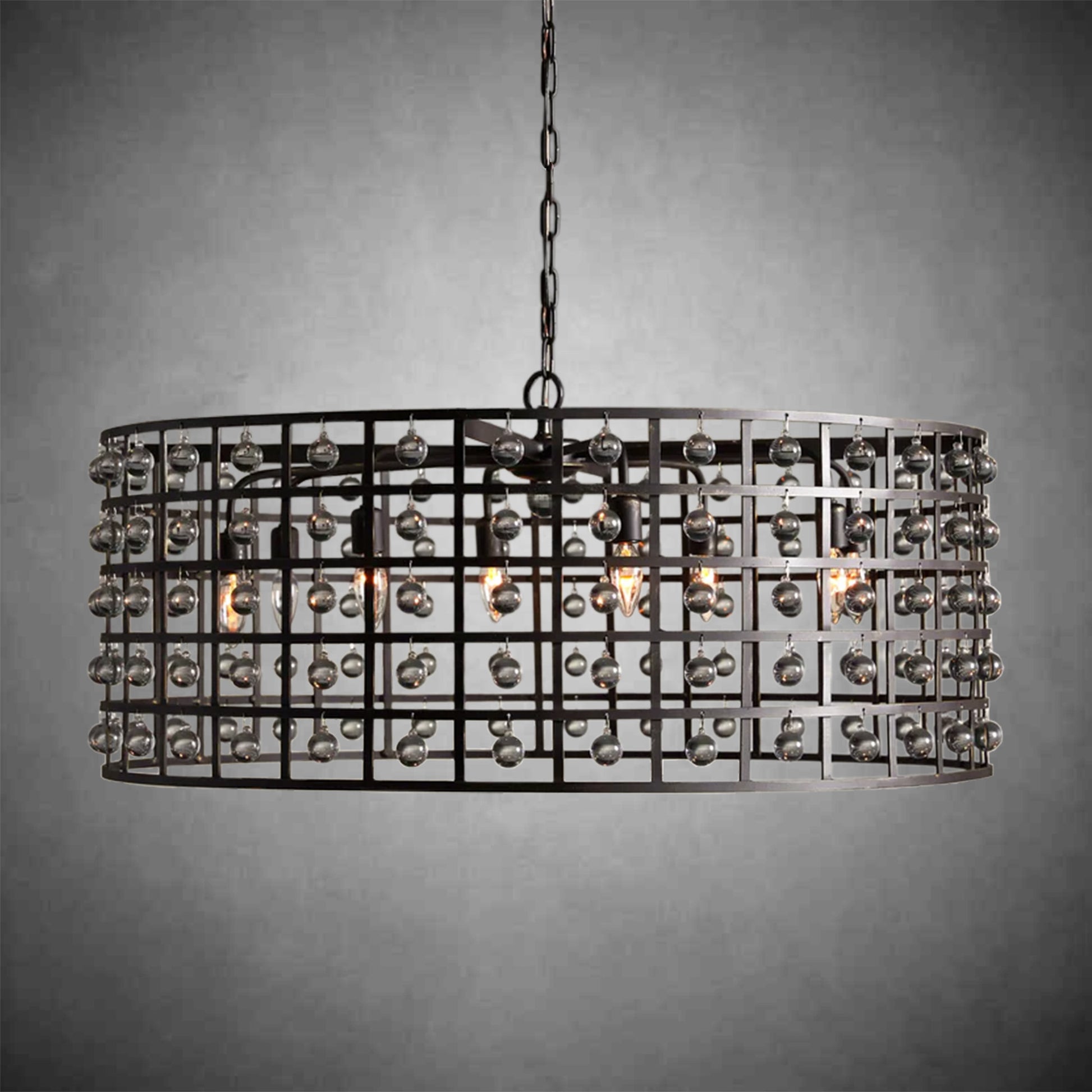 La Cage Round Chandelier 6/8/12 Light-Fanci Lamps