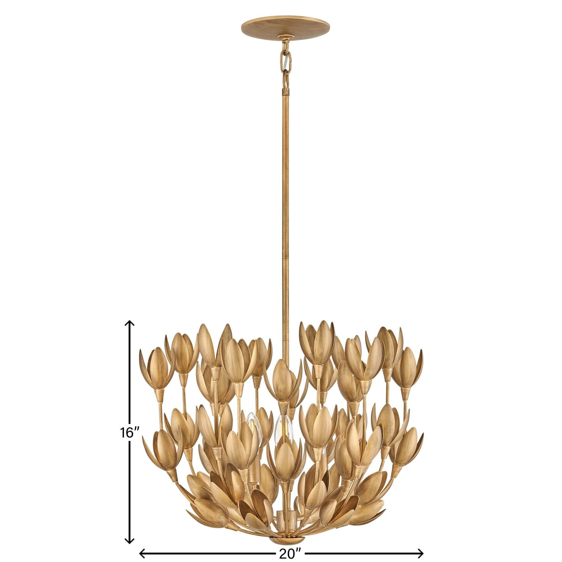 Flora 20 Inch 3 Light LED Chandelier