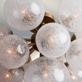 Mandoza Hand-Blown Glass Flushmount Ceiling Light with Brass Finish-Fanci Lamps