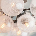 Mandoza Hand-Blown Glass Flushmount Ceiling Light with Brass Finish-Fanci Lamps