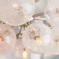 Mandoza Hand-Blown Glass Flushmount Ceiling Light with Brass Finish-Fanci Lamps