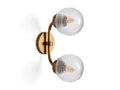 Sayre Linear Glass Globe Two Head Wall Sconce-Fanci Lamps