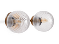 Sayre Linear Glass Globe Two Head Wall Sconce-Fanci Lamps