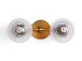Sayre Linear Glass Globe Two Head Wall Sconce-Fanci Lamps
