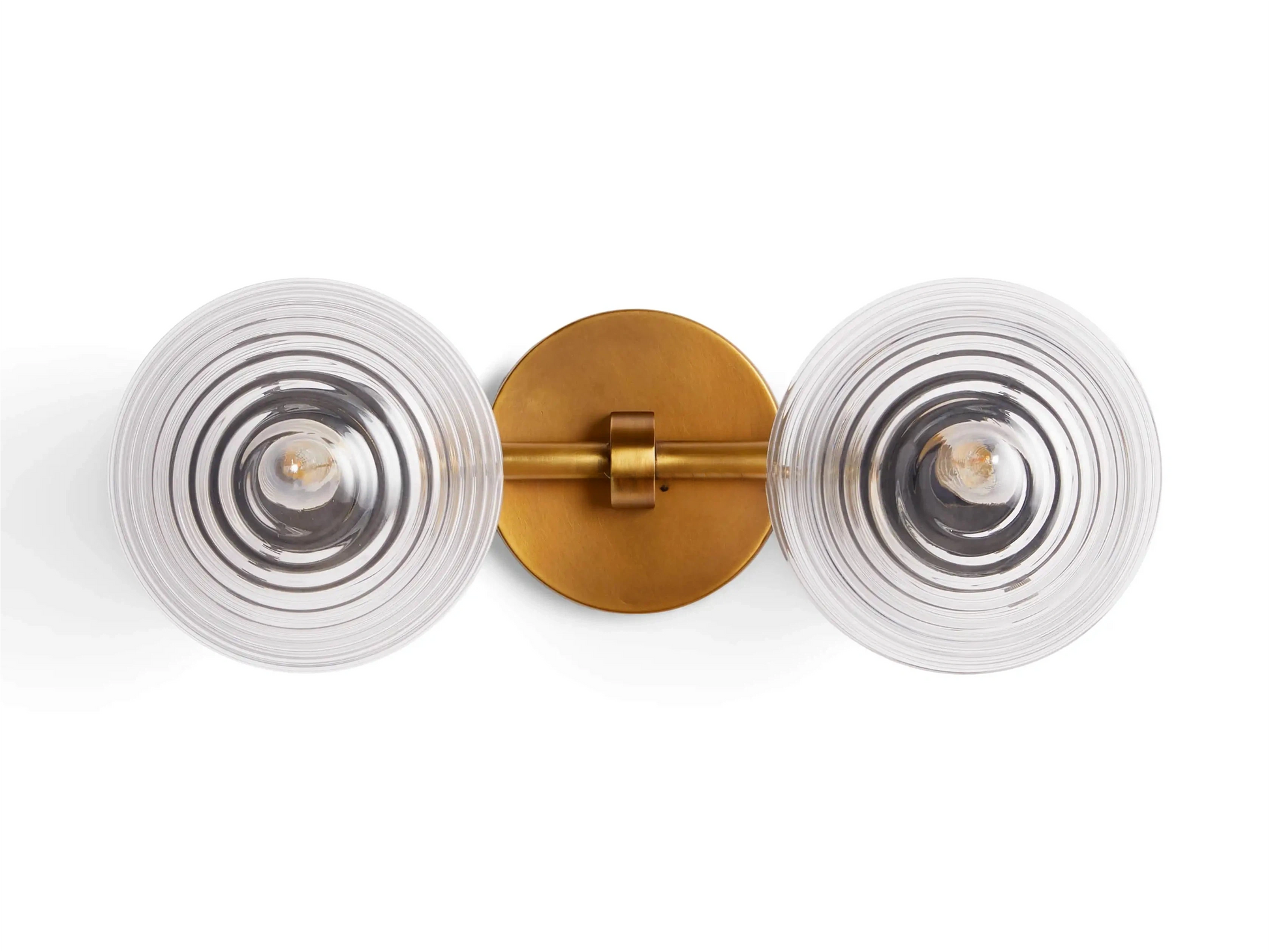 Sayre Linear Glass Globe Two Head Wall Sconce-Fanci Lamps