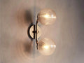 Sayre Linear Glass Globe Two Head Wall Sconce-Fanci Lamps