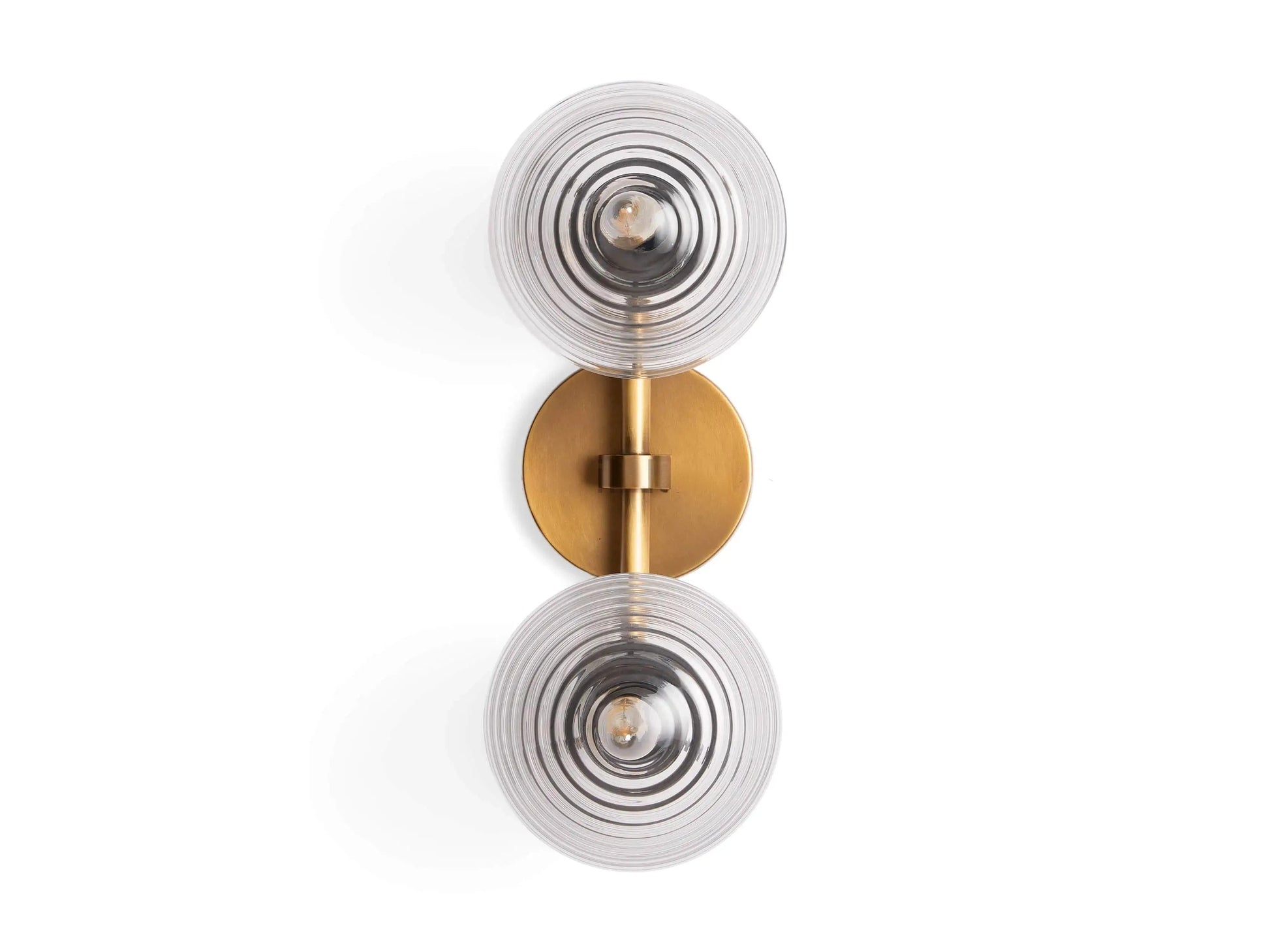Sayre Linear Glass Globe Two Head Wall Sconce-Fanci Lamps