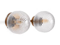 Sayre Linear Glass Globe Two Head Wall Sconce-Fanci Lamps