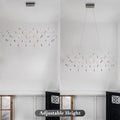 Large Silver Rectangle Crystal Chandelier 49.2