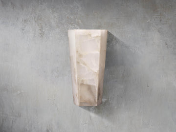 Alabaster Large Hexagonal Sconce-Fanci Lamps
