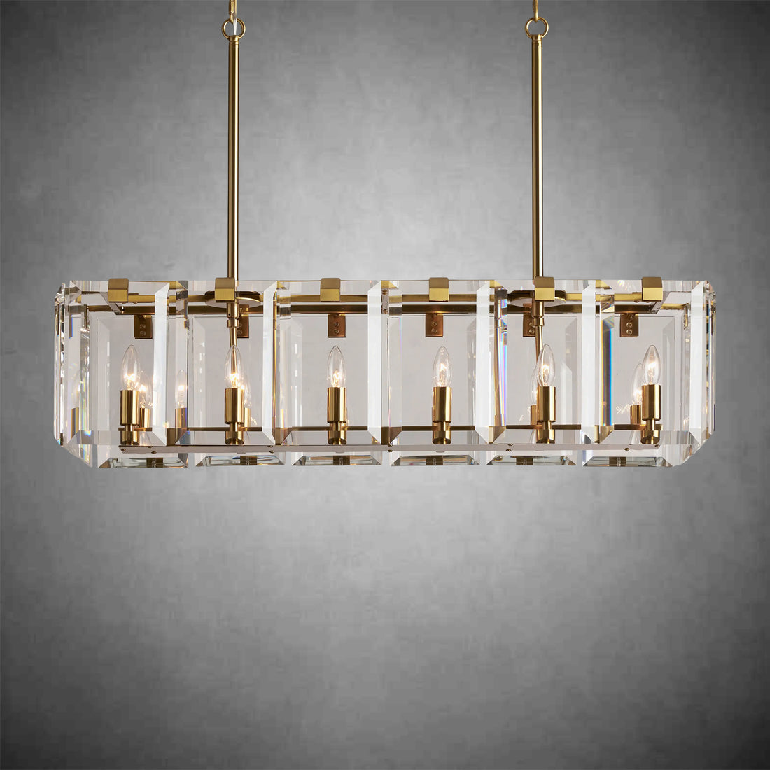 Amaya Rectangular Chandelier 12/16 Light-Fanci Lamps