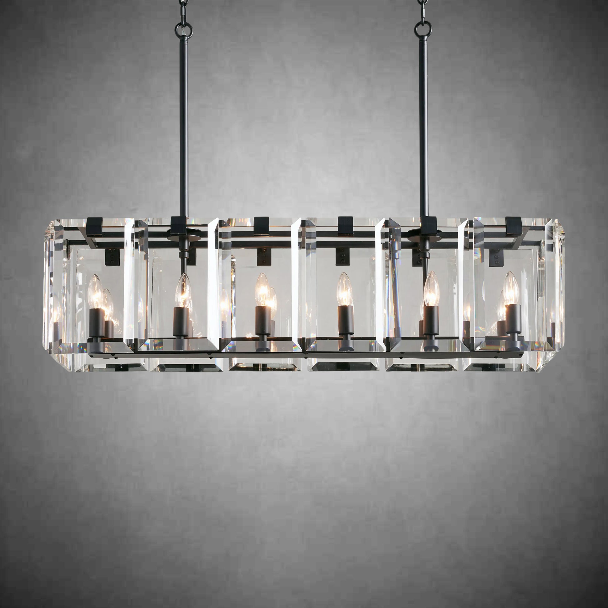 Amaya Rectangular Chandelier 12/16 Light-Fanci Lamps