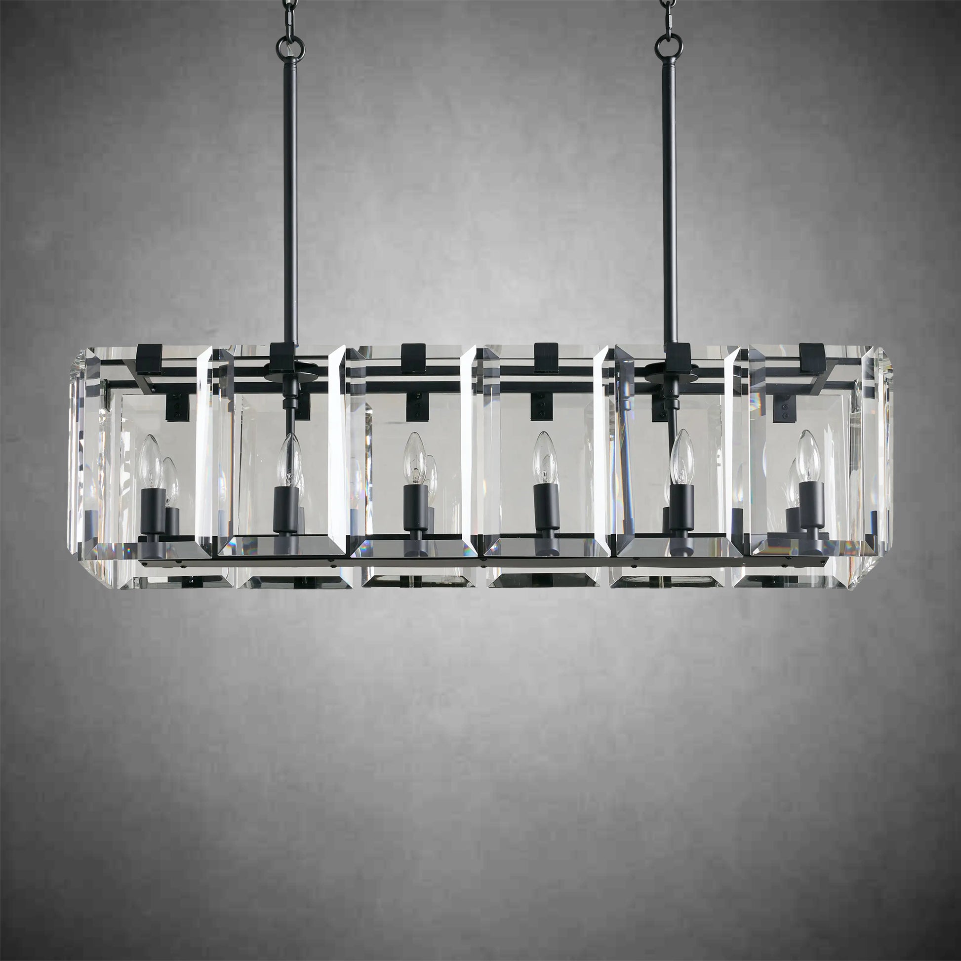 Amaya Rectangular Chandelier 12/16 Light-Fanci Lamps