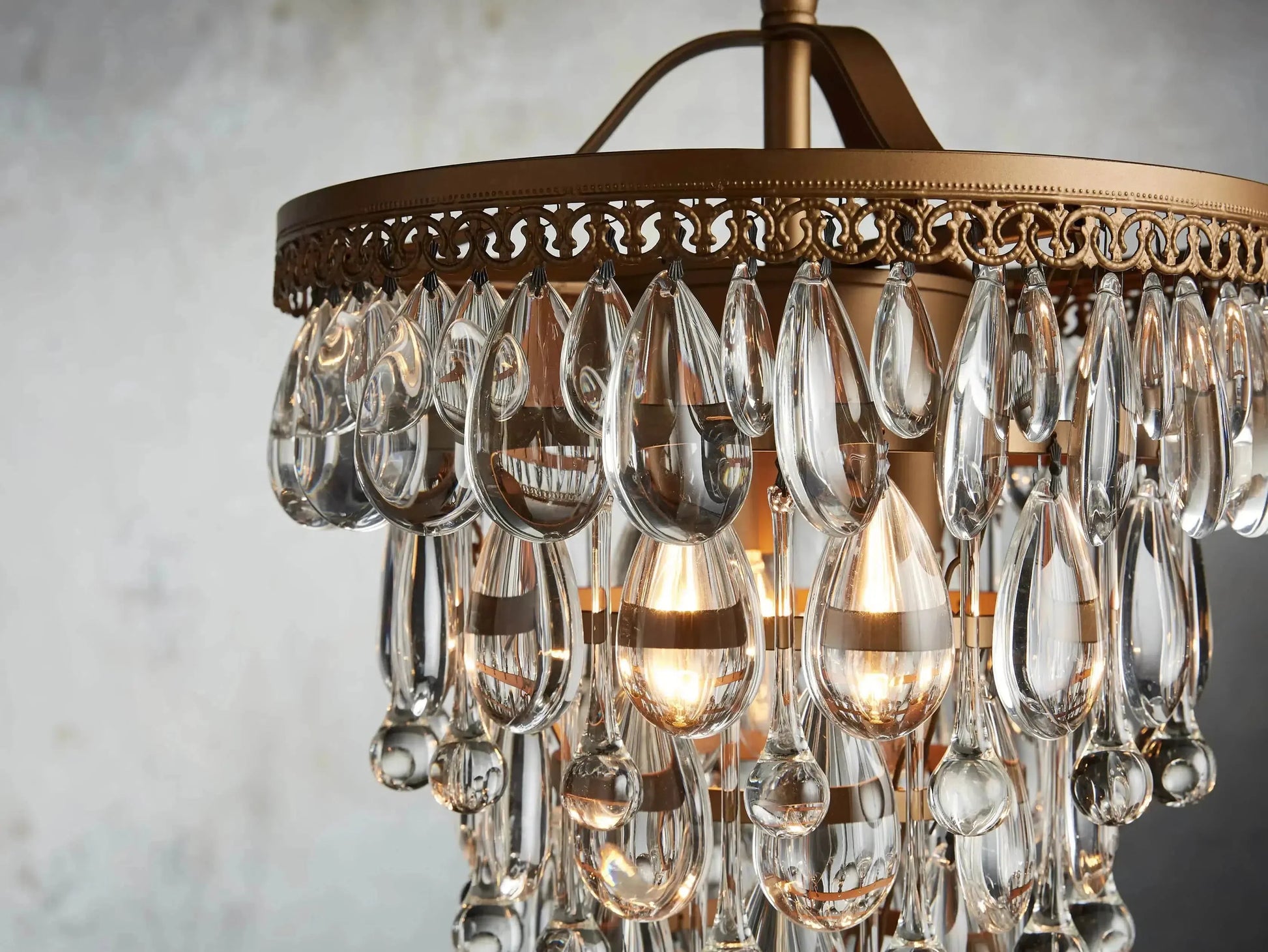 Anabella Round Chandelier 17''23''H-Fanci Lamps