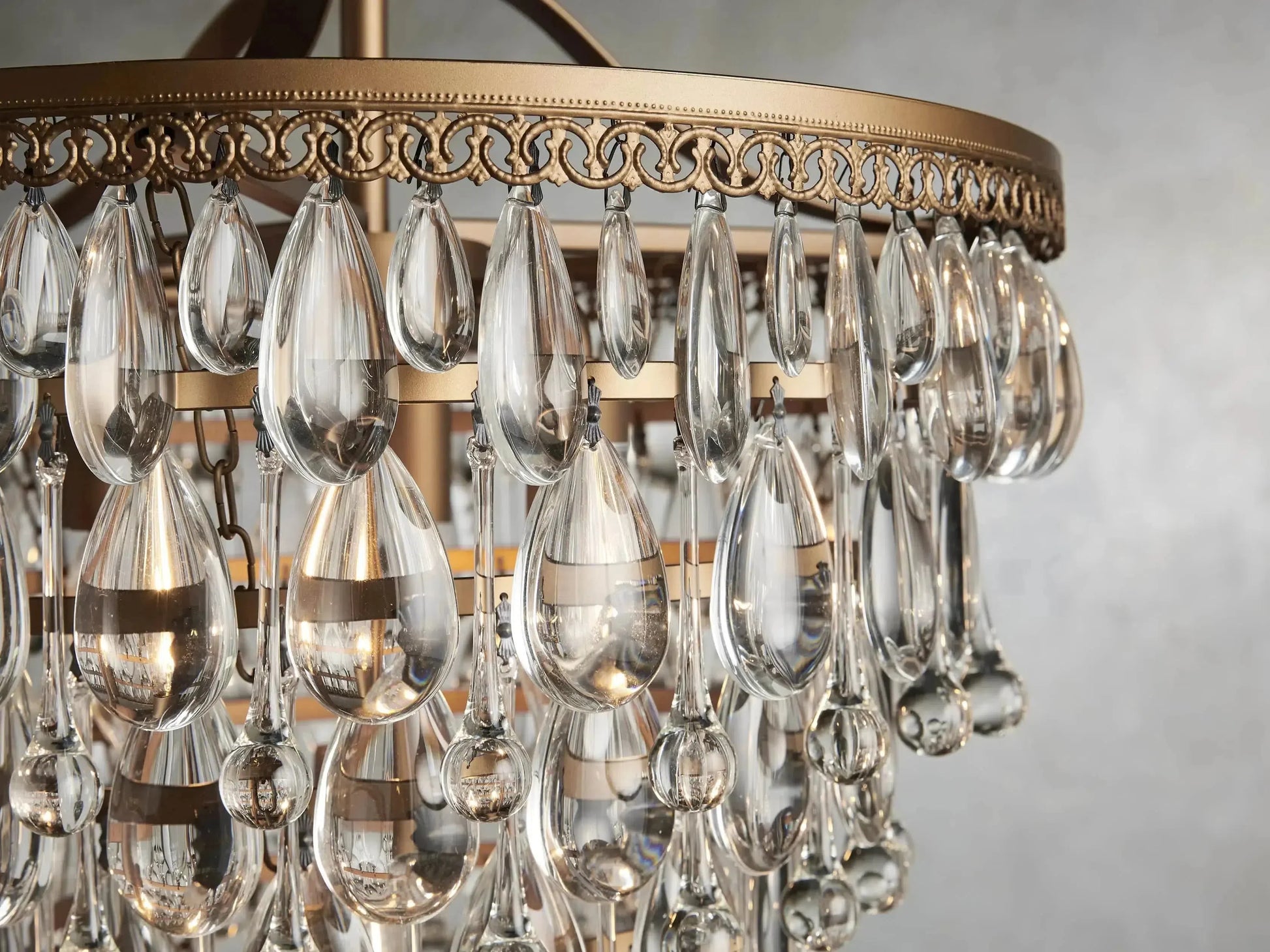 Anabella Round Chandelier 17''23''H-Fanci Lamps