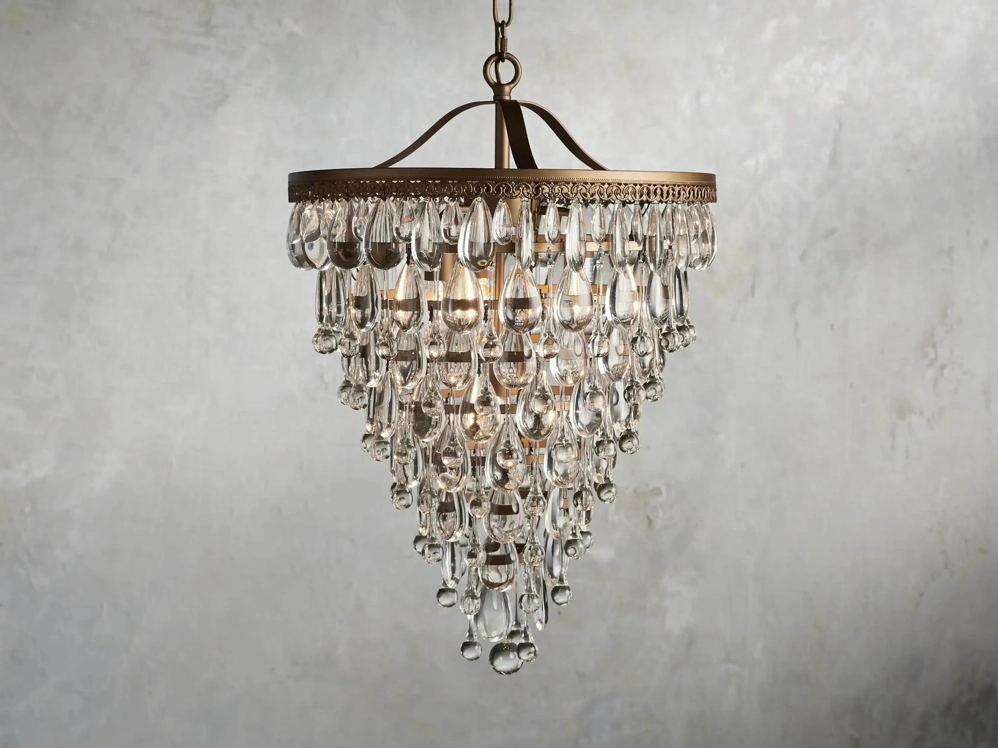 Anabella Round Chandelier 17''23''H-Fanci Lamps