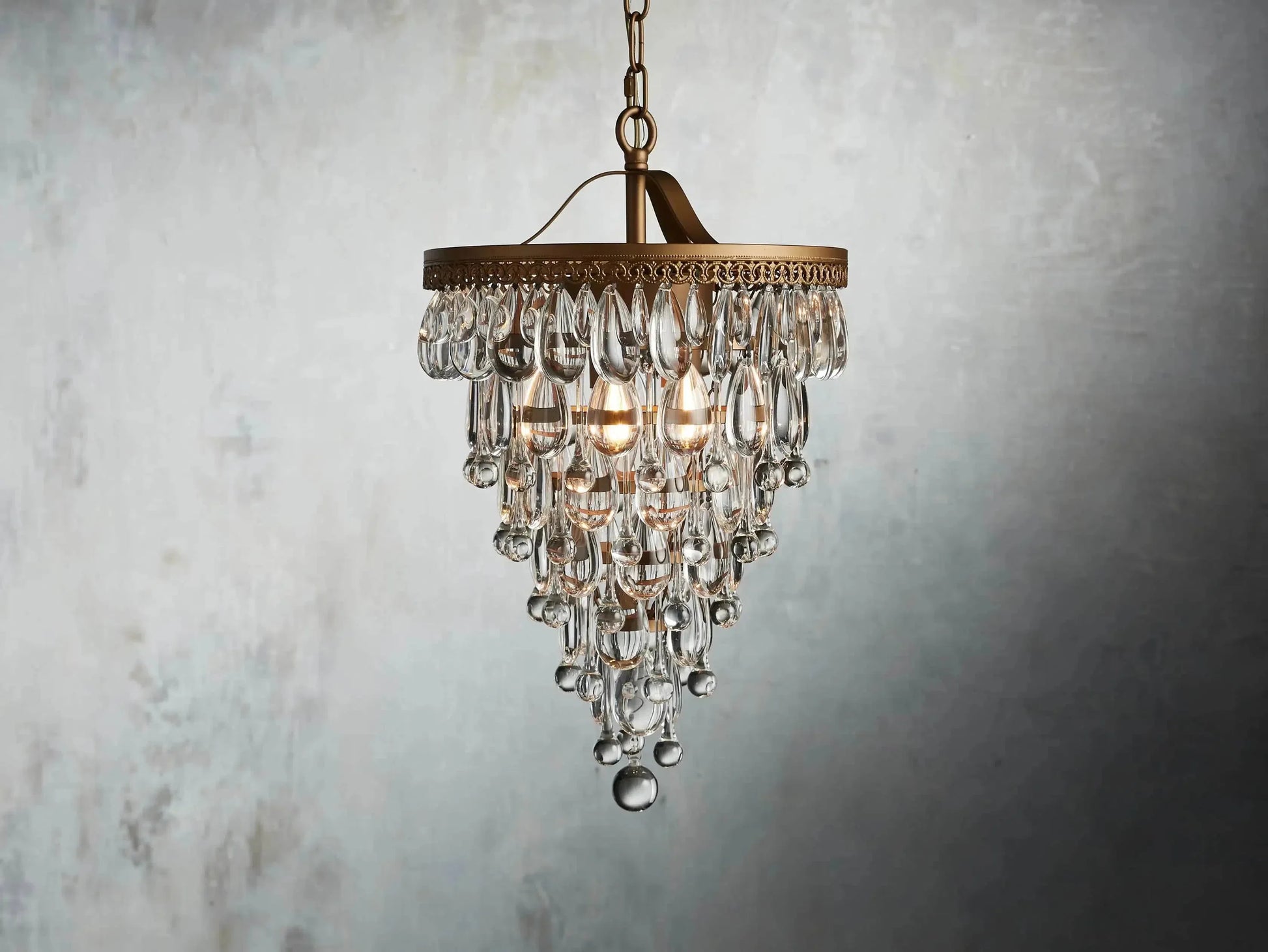 Anabella Round Chandelier 17''23''H-Fanci Lamps