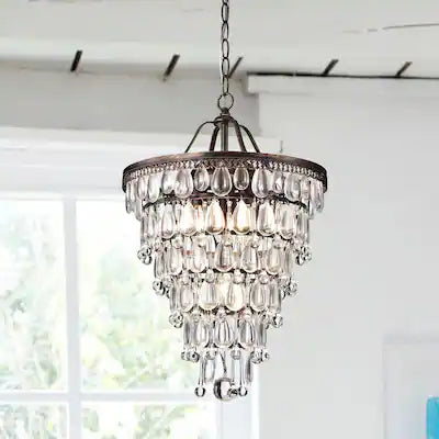 Anabella Round Chandelier 17''23''H-Fanci Lamps