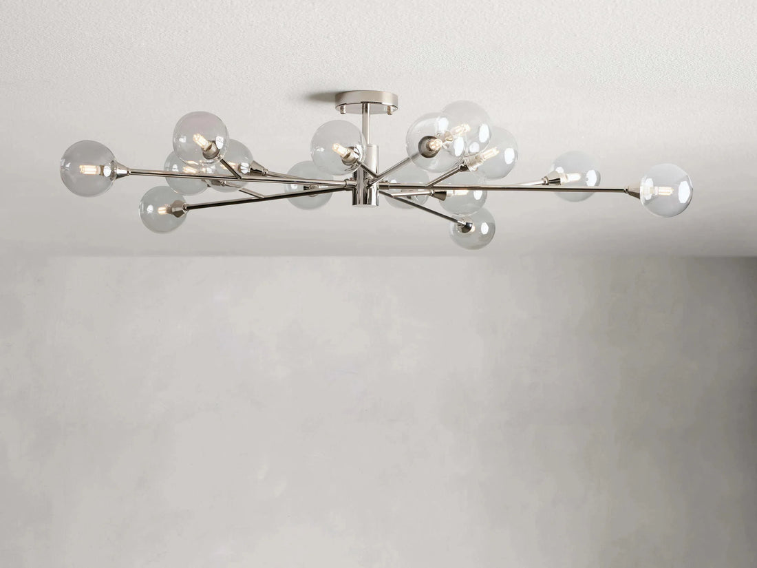 Apollo Modern Glass Ball Flushmount 20''36''47''-Fanci Lamps