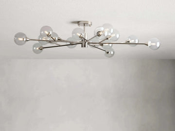 Apollo Modern Glass Ball Flushmount 20''36''47''-Fanci Lamps