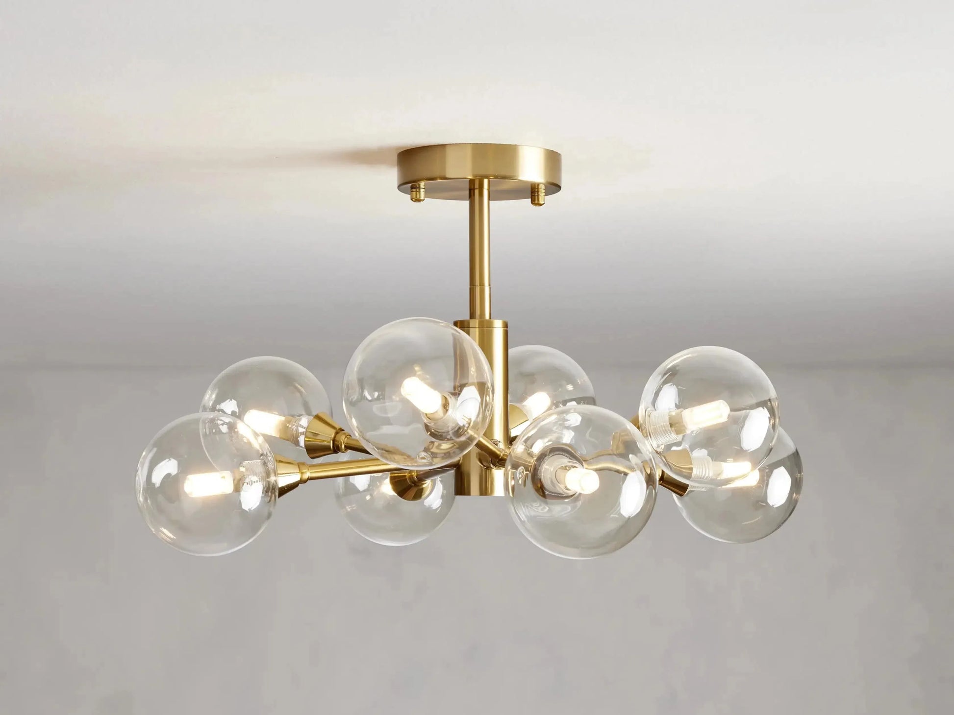 Apollo Modern Glass Ball Flushmount 20''36''47''-Fanci Lamps