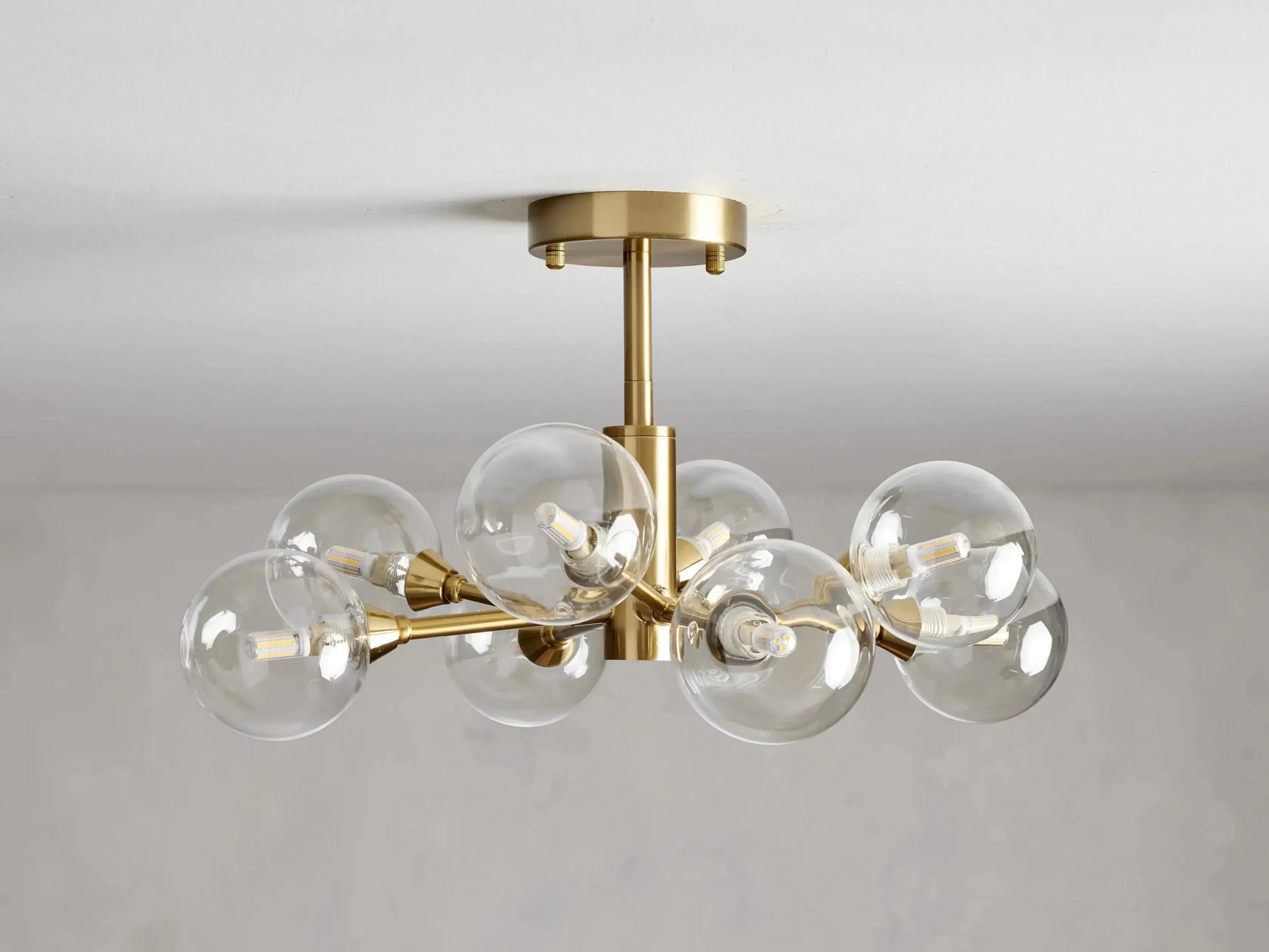 Apollo Modern Glass Ball Flushmount 20''36''47''-Fanci Lamps
