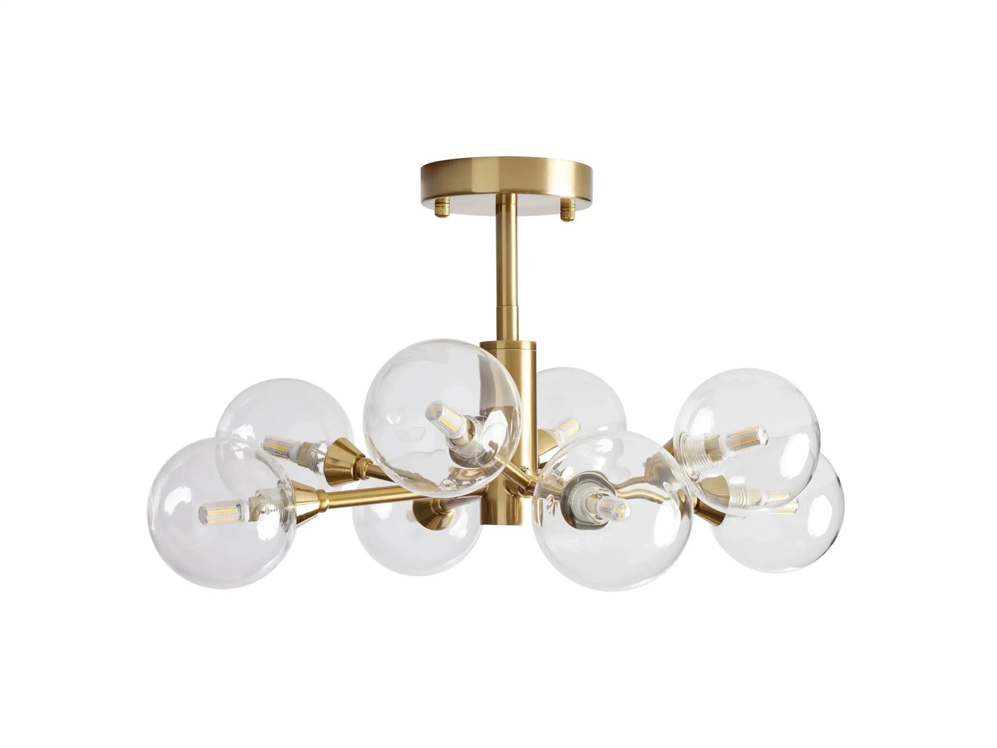 Apollo Modern Glass Ball Flushmount 20''36''47''-Fanci Lamps
