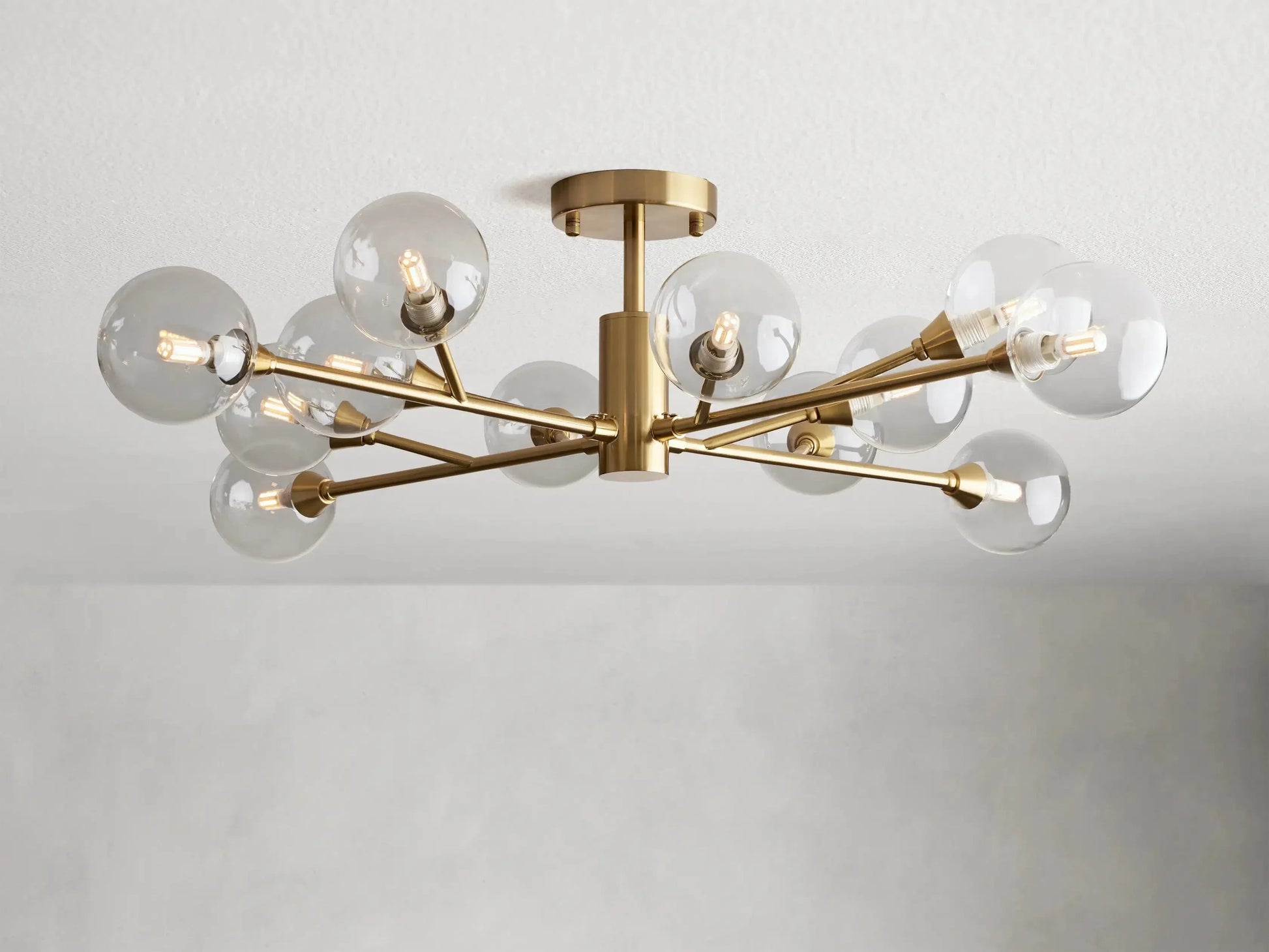 Apollo Modern Glass Ball Flushmount 20''36''47''-Fanci Lamps