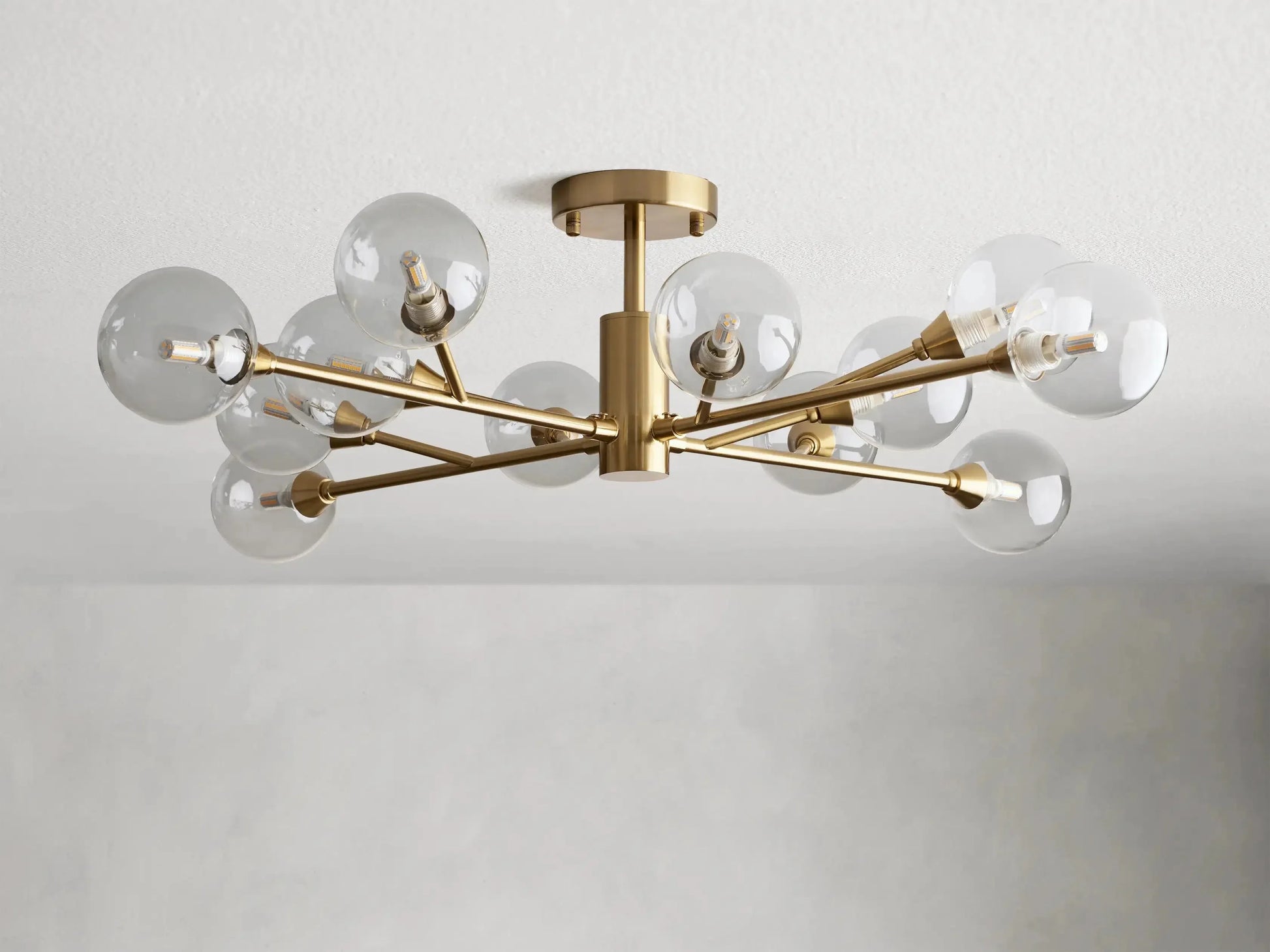Apollo Modern Glass Ball Flushmount 20''36''47''-Fanci Lamps