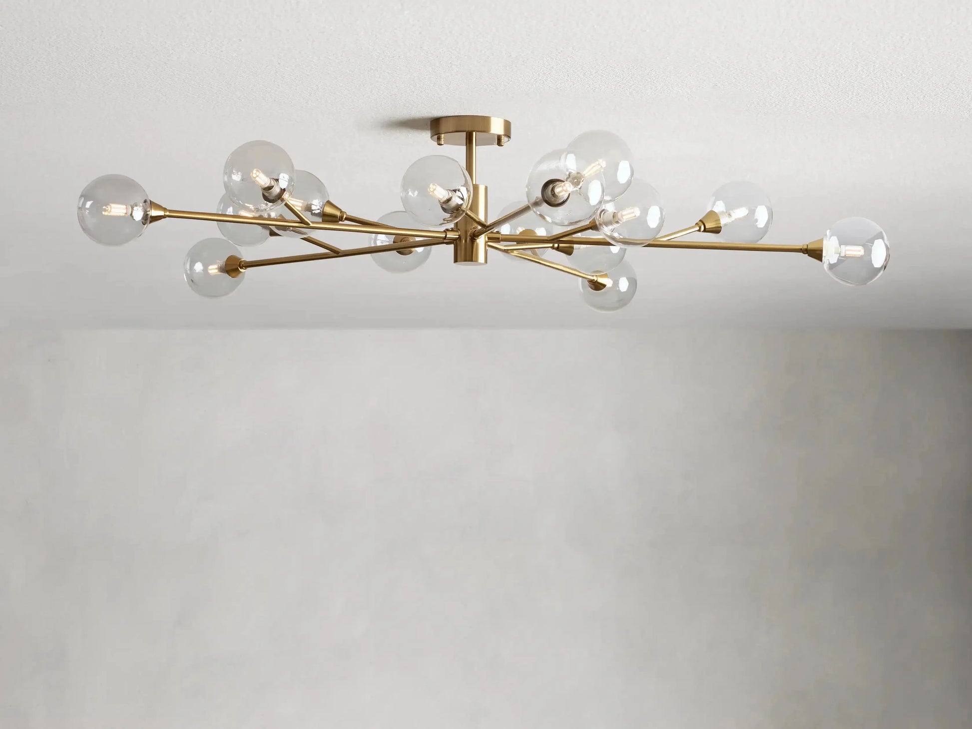 Apollo Modern Glass Ball Flushmount 20''36''47''-Fanci Lamps