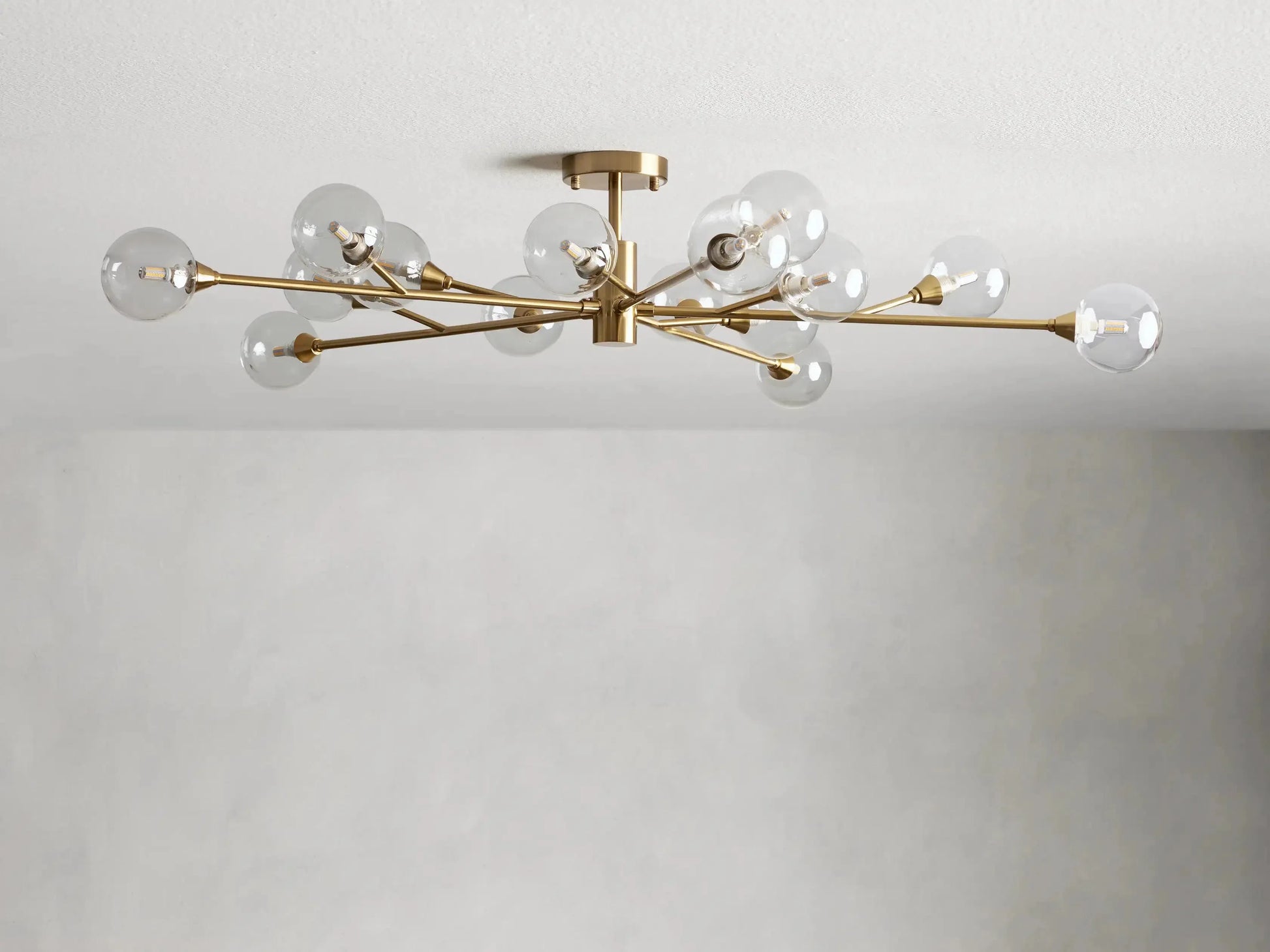Apollo Modern Glass Ball Flushmount 20''36''47''-Fanci Lamps