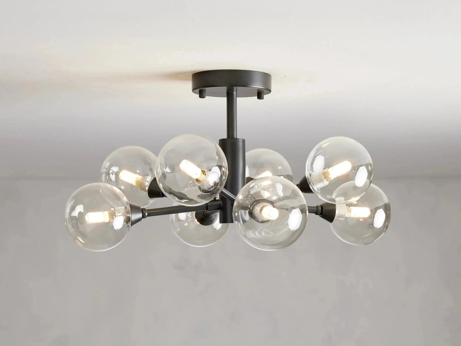 Apollo Modern Glass Ball Flushmount 20''36''47''-Fanci Lamps