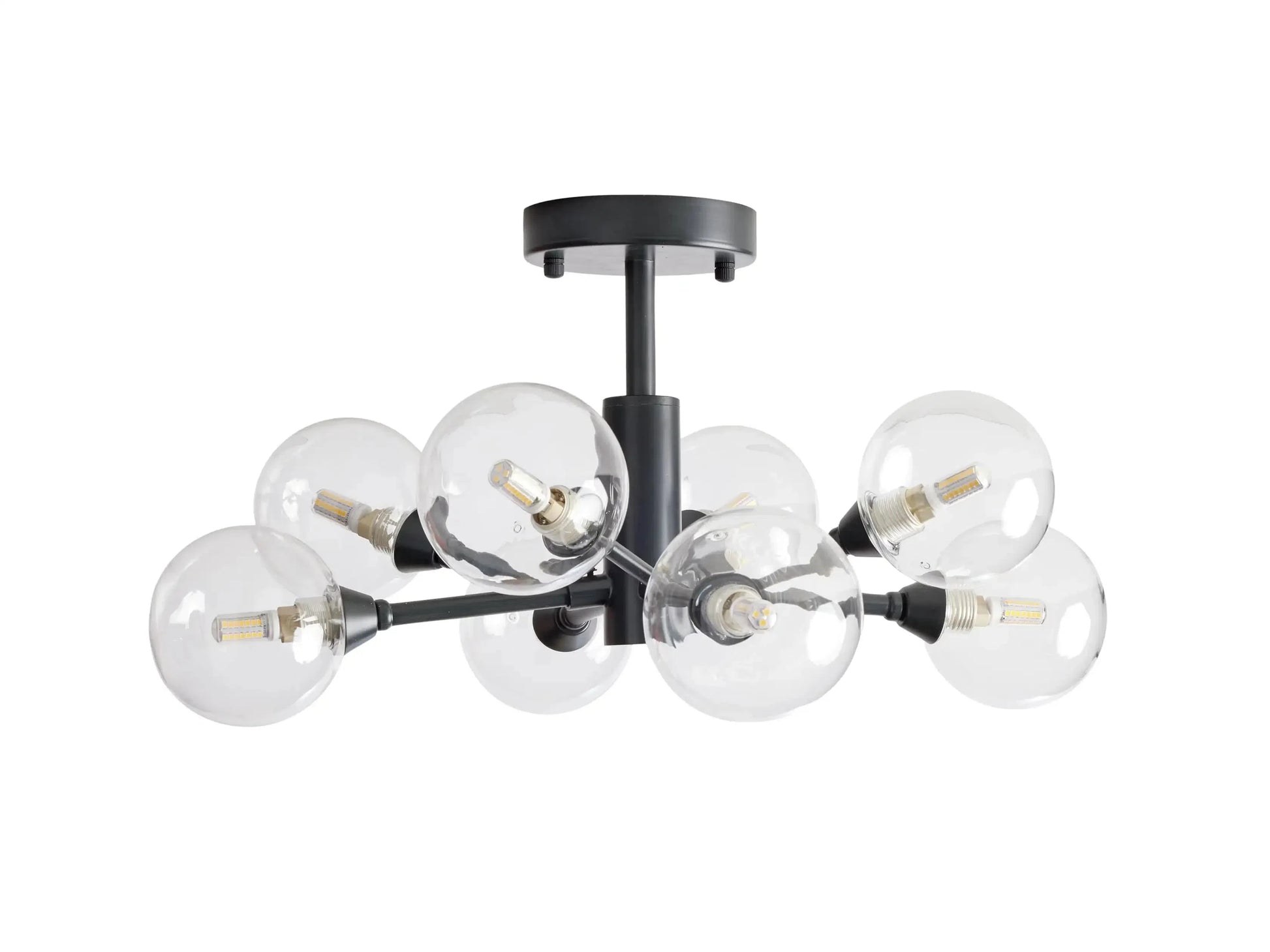 Apollo Modern Glass Ball Flushmount 20''36''47''-Fanci Lamps