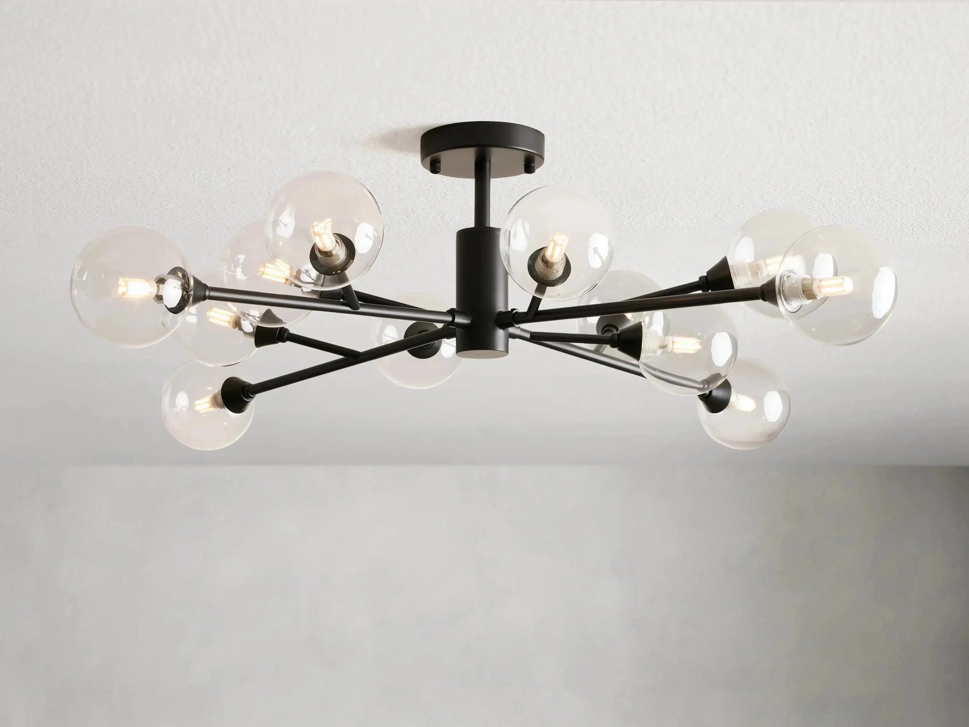 Apollo Modern Glass Ball Flushmount 20''36''47''-Fanci Lamps