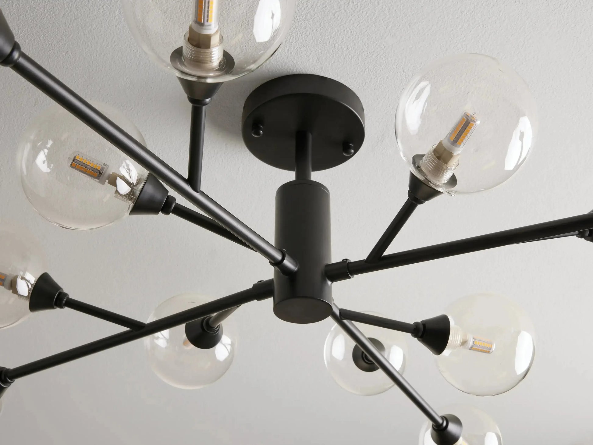 Apollo Modern Glass Ball Flushmount 20''36''47''-Fanci Lamps