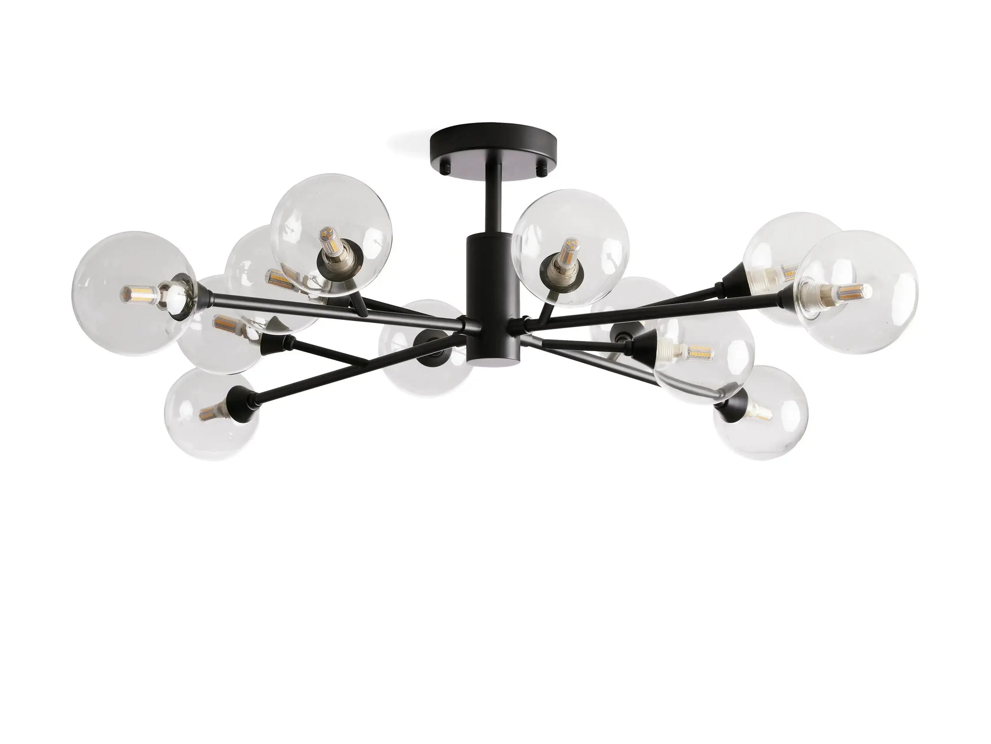 Apollo Modern Glass Ball Flushmount 20''36''47''-Fanci Lamps