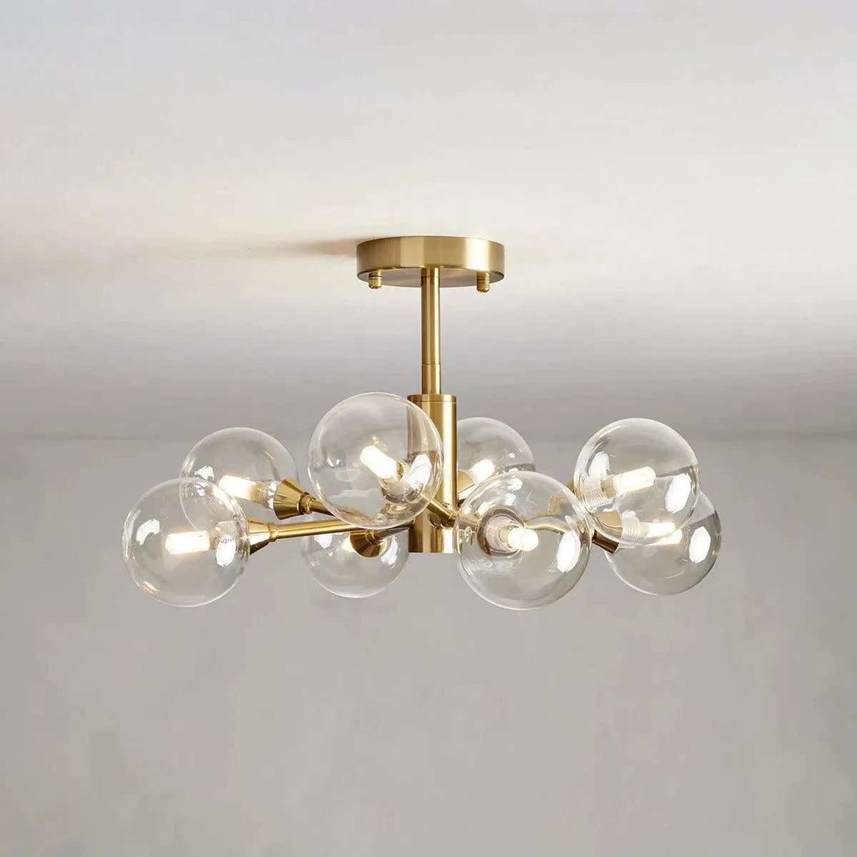 Apollo Modern Glass Ball Flushmount 20''36''47''-Fanci Lamps