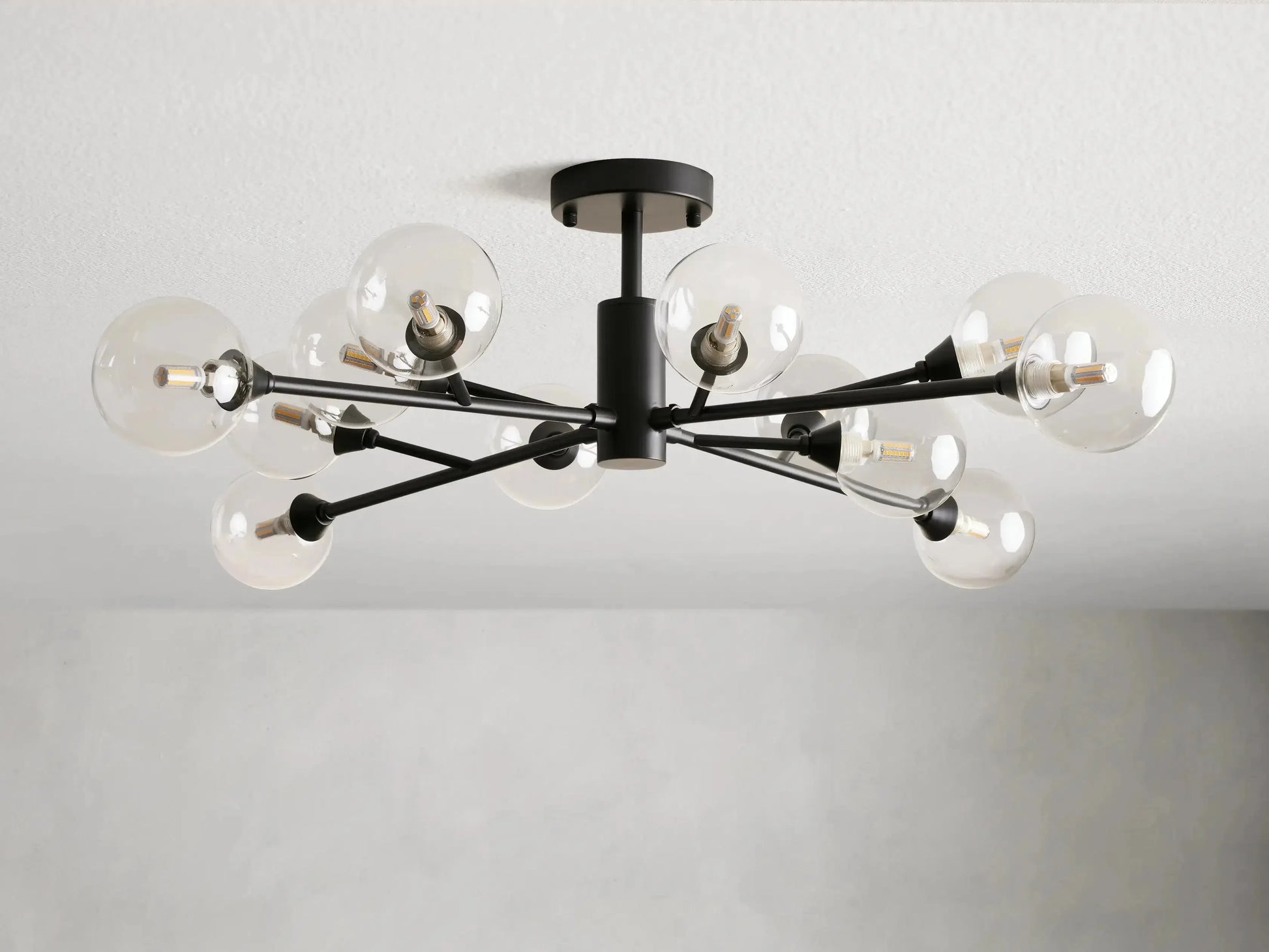 Apollo Modern Glass Ball Flushmount 20''36''47''-Fanci Lamps